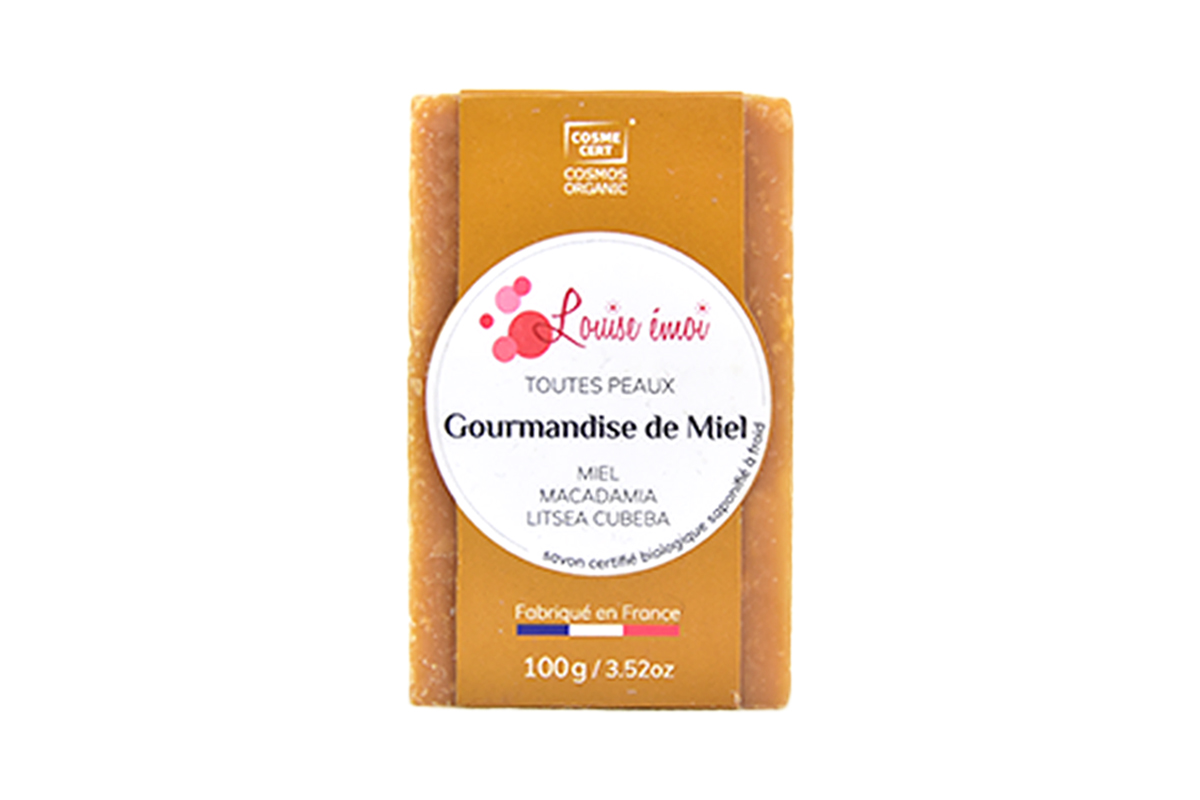 Gourmandise de Miel (100 g) - Eine köstliche Honigschleckerei-Seife, die Ihre Haut verwöhnt und pflegt.