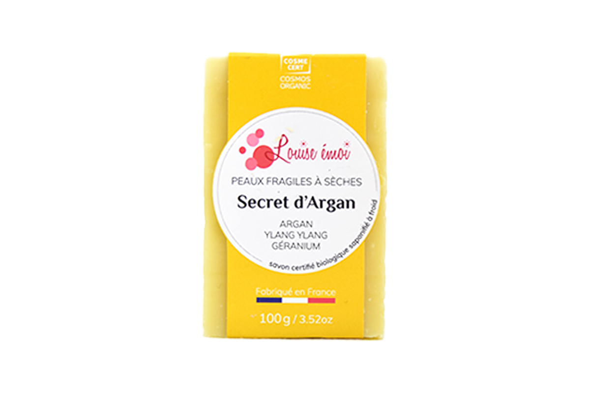 Secret d\'Argan (100 g) - Das Geheimnis des Arganöls offenbart sich in dieser luxuriösen Seife, die Ihre Haut mit Feuchtigkeit versorgt und pflegt.