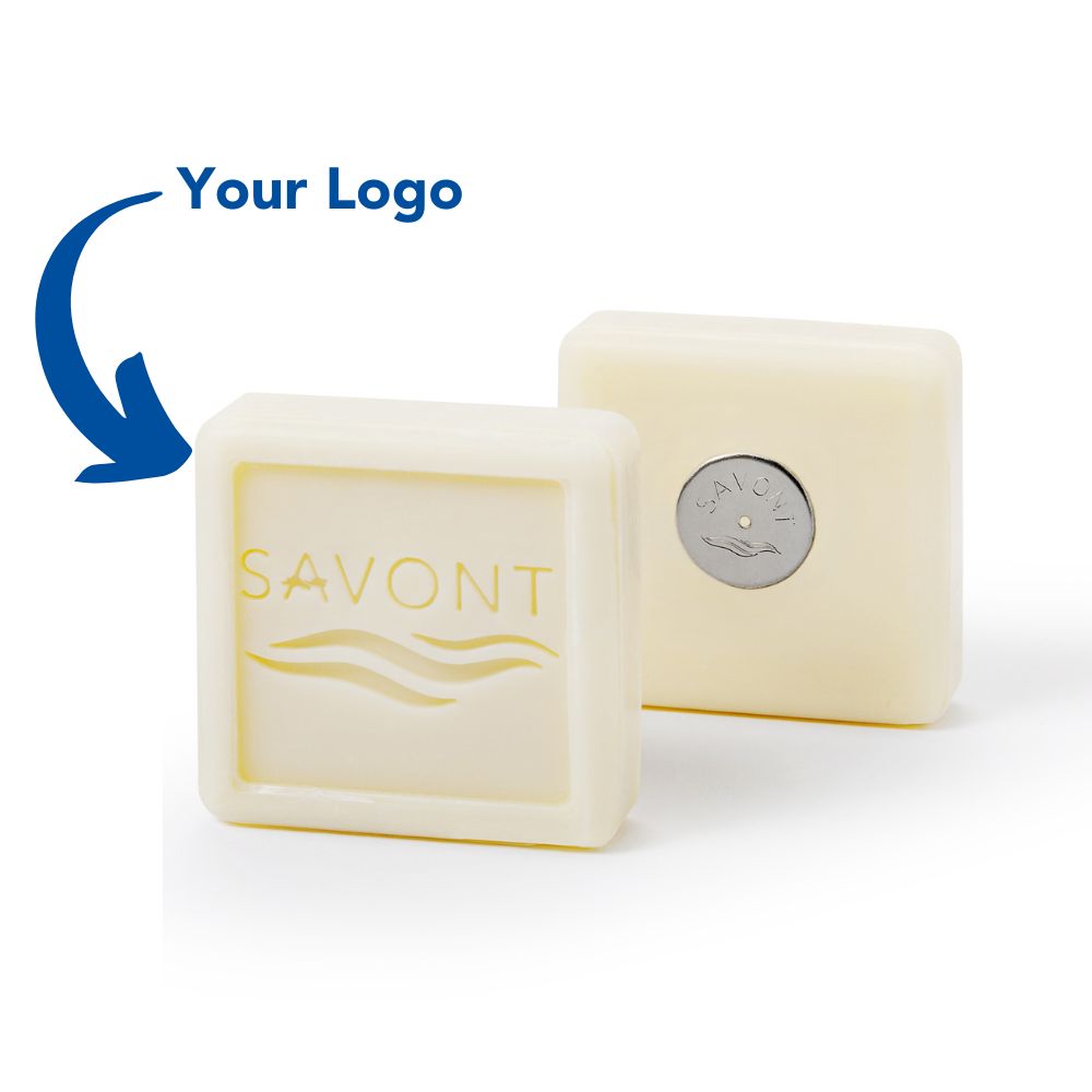 Shower bar soap for magnetic soap holder